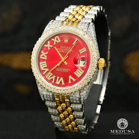 iced out red face rolex|iced out rolex for cheap.